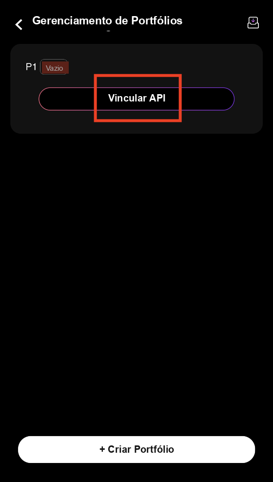 Select Bind API option in CoinTech2u