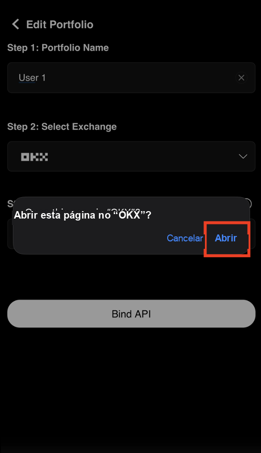 Redirect to OKX app for API authorization