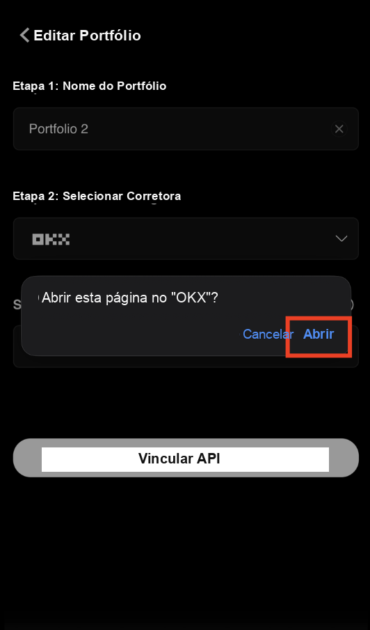 Redirect to OKX app for sub-account API authorization