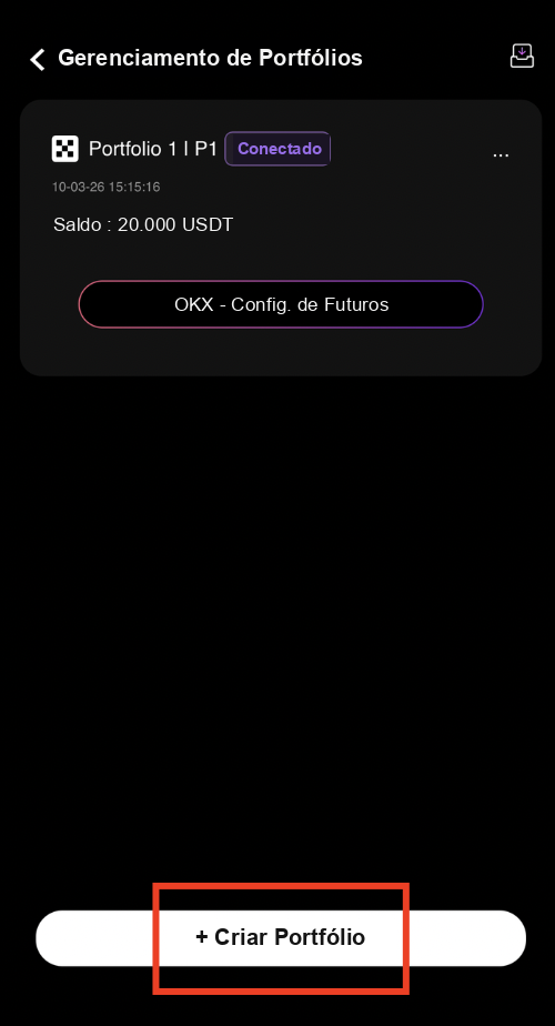 Create new portfolio in CoinTech2u