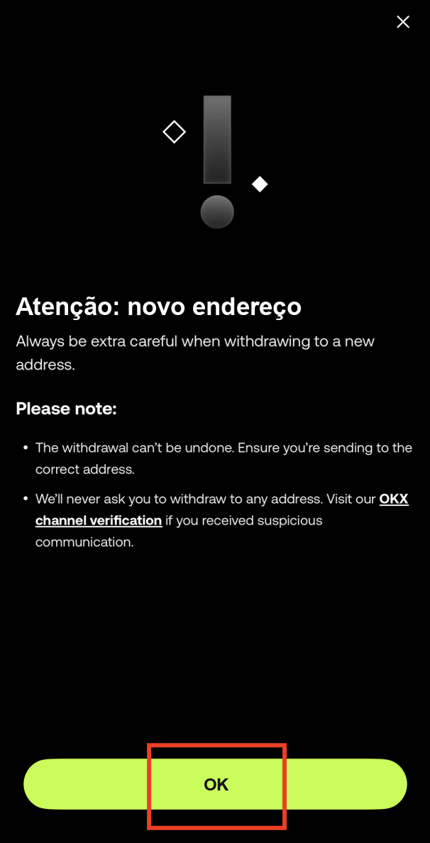 Verify USDT withdrawal details on OKX