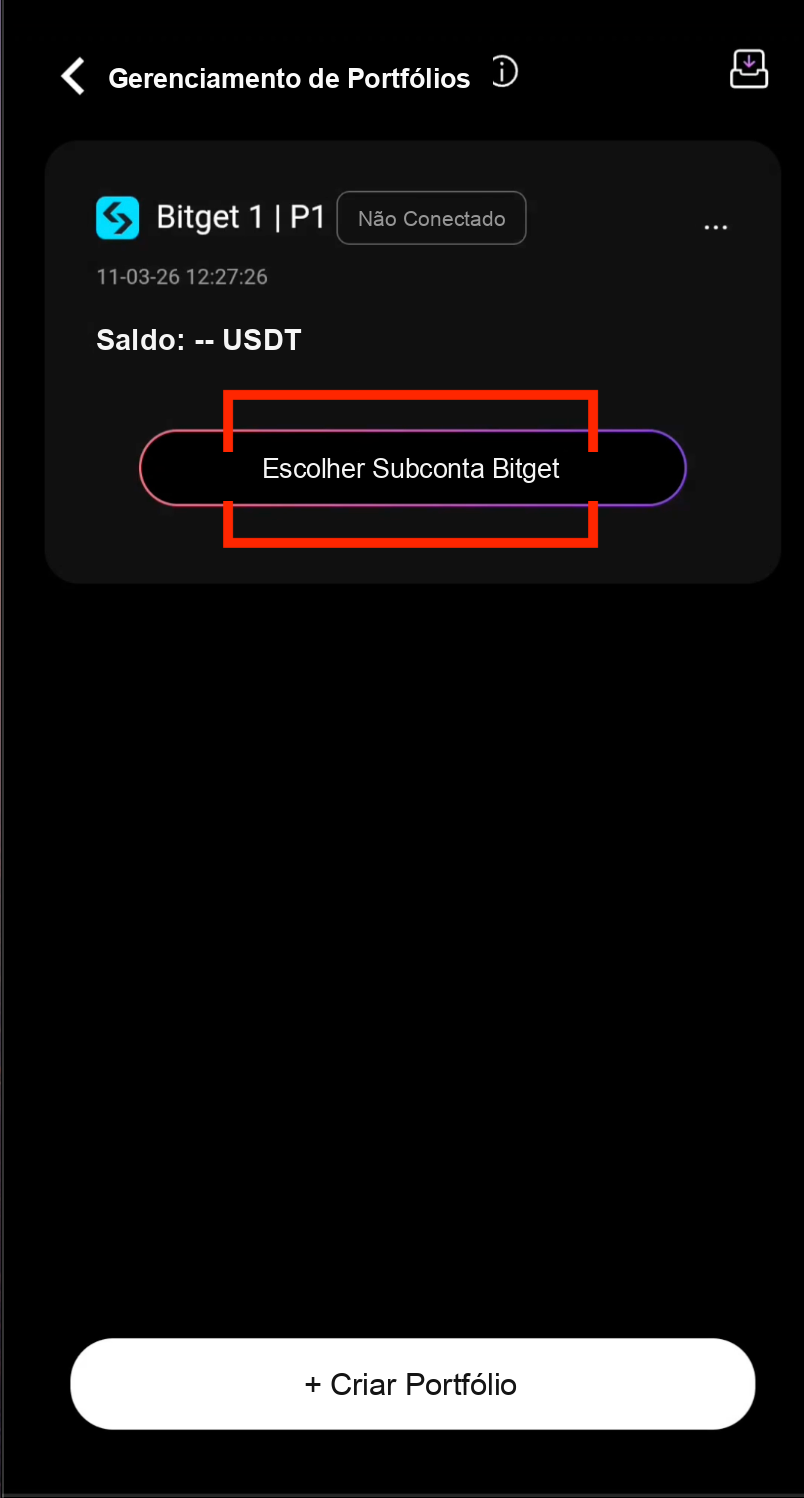 Choose Bitget Sub-Account in CoinTech2u