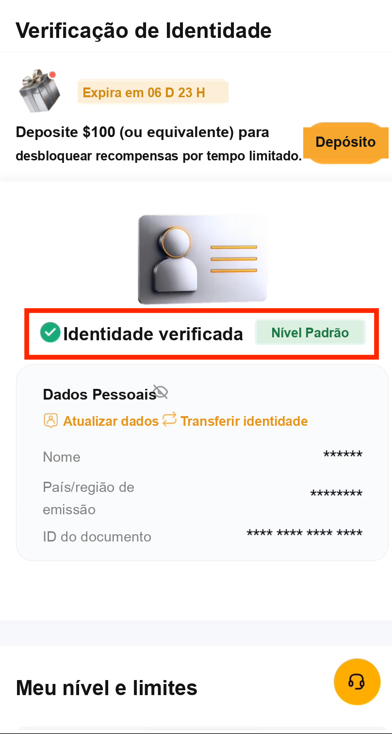 Verificação KYC da Bybit aprovada