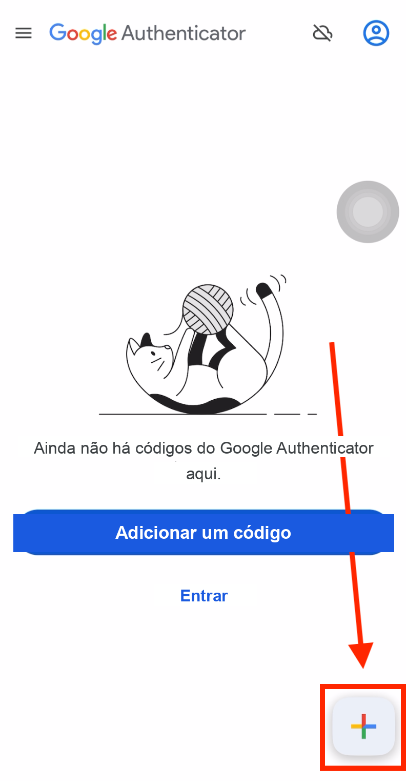Adicionar nova conta no Google Authenticator