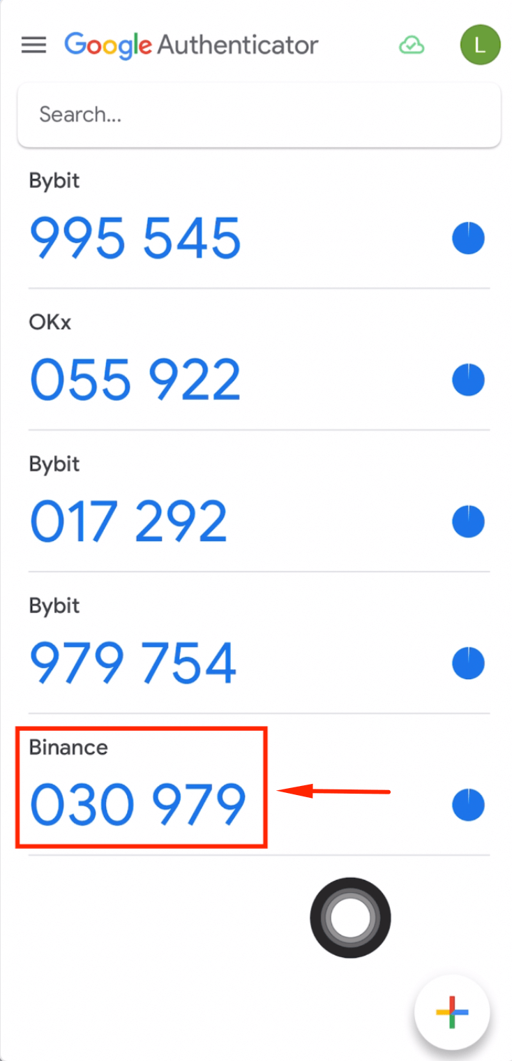 Copiar código de 6 dígitos do Google Authenticator