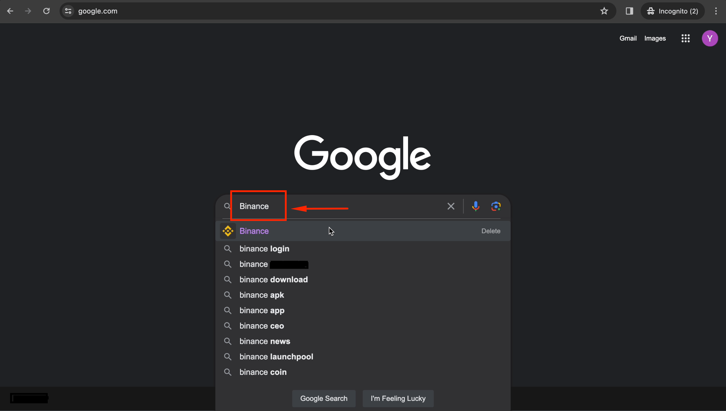Acessar binance.me no navegador do desktop